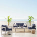 Modway Shore Sunbrella® Fabric Outdoor Patio Aluminum 4 Piece Set - View 15