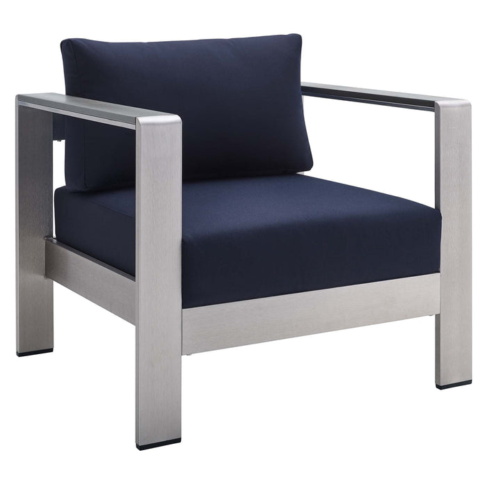 Modway Shore Sunbrella® Fabric Outdoor Patio Aluminum 4 Piece Set - View 16