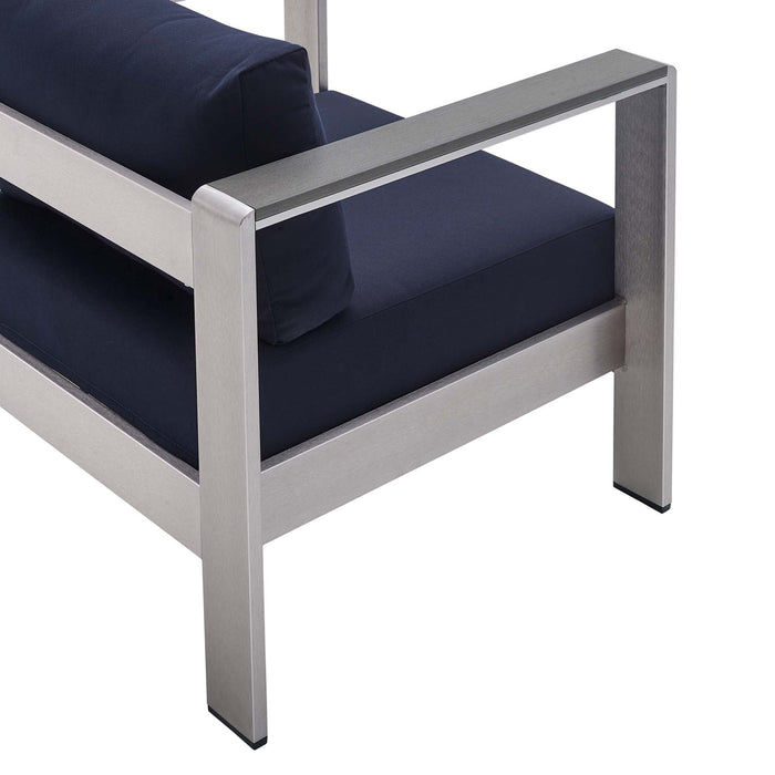 Modway Shore Sunbrella® Fabric Outdoor Patio Aluminum 4 Piece Set - View 27