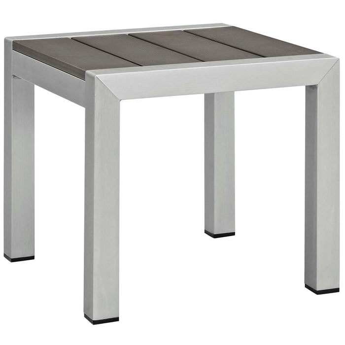 Modway Shore Sunbrella® Fabric Outdoor Patio Aluminum 7 Piece Set - Installation View