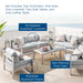 Modway Shore Sunbrella® Fabric Outdoor Patio Aluminum 7 Piece Set in Blue - Side View