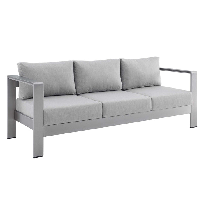 Modway Shore Sunbrella® Fabric Outdoor Patio Aluminum 7 Piece Set - Close-Up