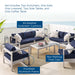 Modway Shore Sunbrella® Fabric Outdoor Patio Aluminum 7 Piece Set - View 19