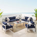 Modway Shore Sunbrella® Fabric Outdoor Patio Aluminum 7 Piece Set - View 18