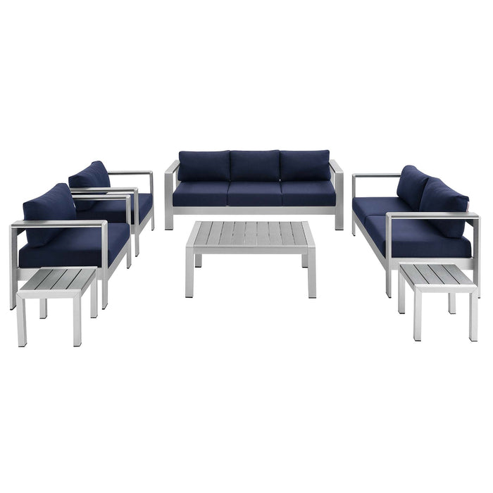 Modway Shore Sunbrella® Fabric Outdoor Patio Aluminum 7 Piece Set - View 34