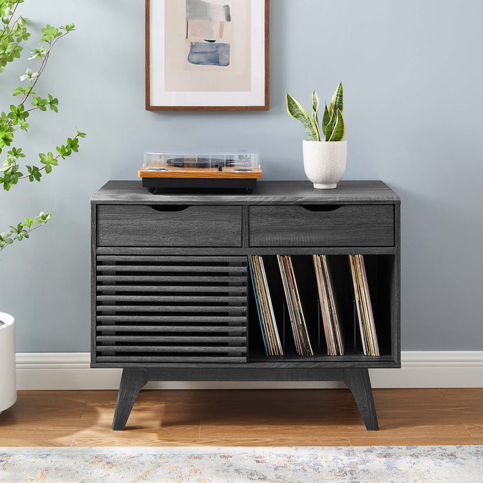 Render Vinyl Record Display Stand - in lifestyle setting