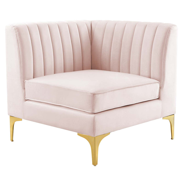 Triumph Channel Tufted Performance Velvet Loveseat - Retro Modern Glam, Stain-Resistant, Luxurious Comfort