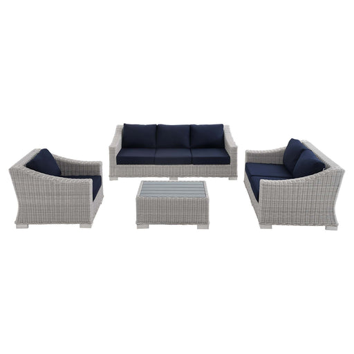 Modway Conway 4-Piece Sunbrella® Outdoor Patio Wicker Rattan Furniture Set - View 40