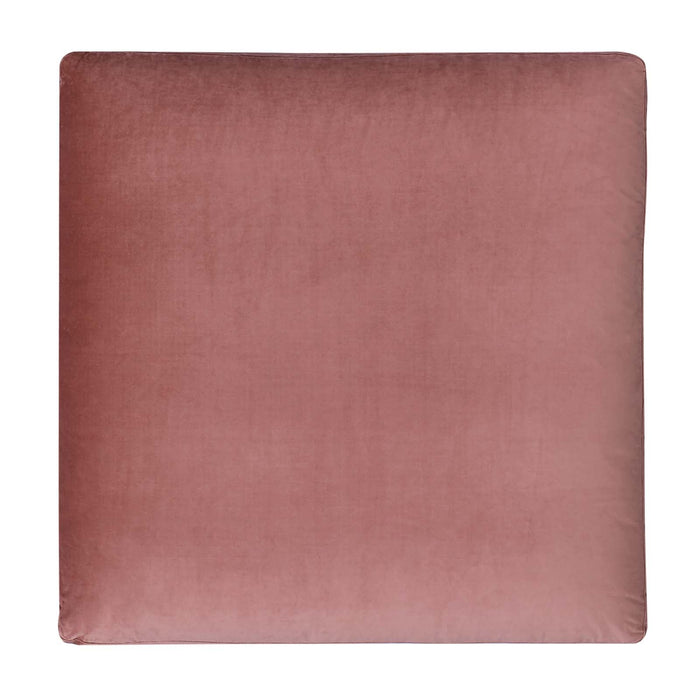 Commix Down Filled Velvet Ottoman - Overstuffed Comfort for Modern Living Rooms & Cozy Spaces