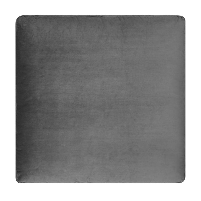Commix Down Filled Velvet Ottoman - Overstuffed Comfort for Modern Living Rooms & Cozy Spaces