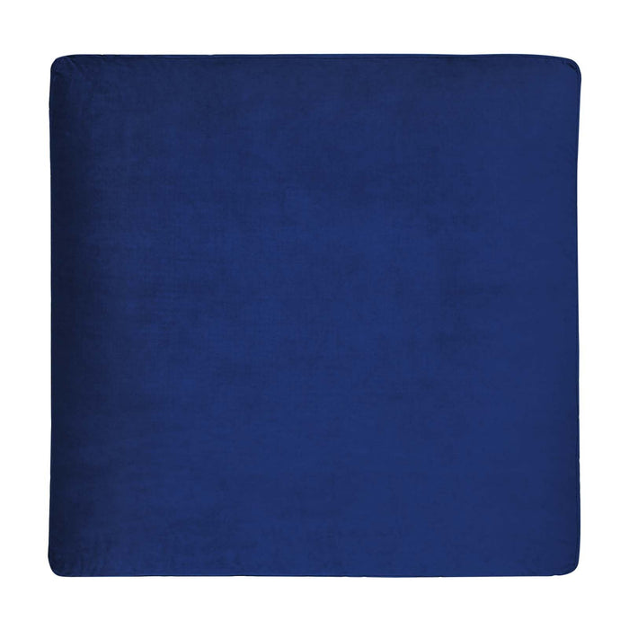 Commix Down Filled Velvet Ottoman - Overstuffed Comfort for Modern Living Rooms & Cozy Spaces