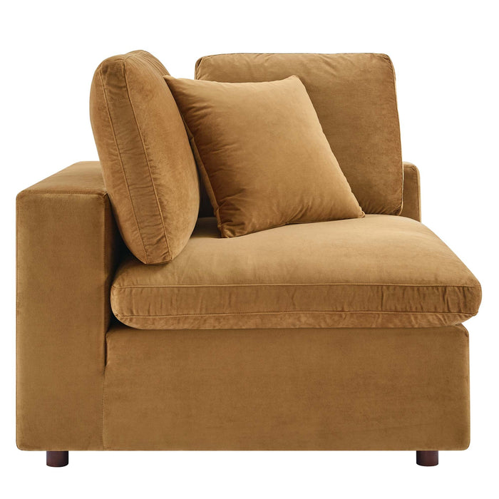 Commix Down Filled Overstuffed Performance Velvet Corner Chair - view 5