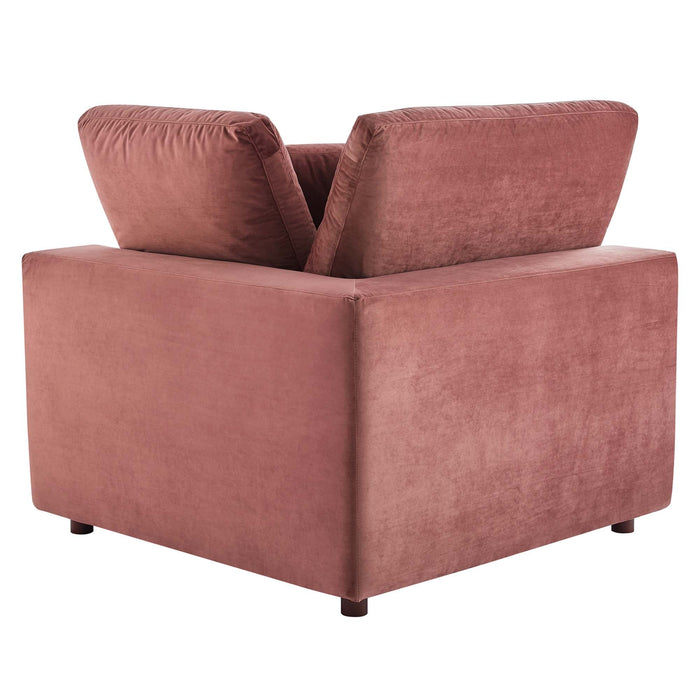 Commix Down Filled Overstuffed Performance Velvet Corner Chair - view 13