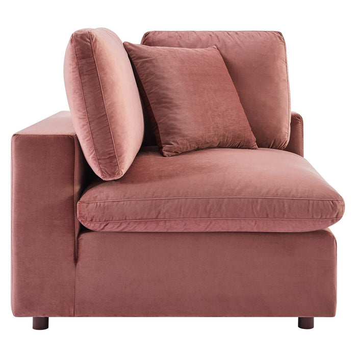 Commix Down Filled Overstuffed Performance Velvet Corner Chair - view 12