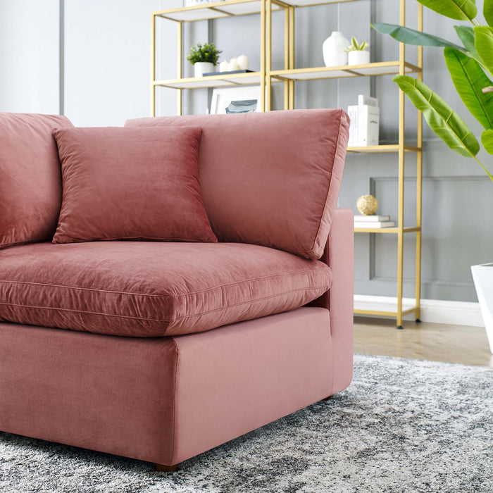 Commix Down Filled Overstuffed Performance Velvet Corner Chair - view 11