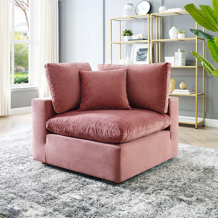 Commix Down Filled Overstuffed Performance Velvet Corner Chair - view 8