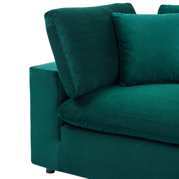 Commix Down Filled Overstuffed Performance Velvet Corner Chair - view 21
