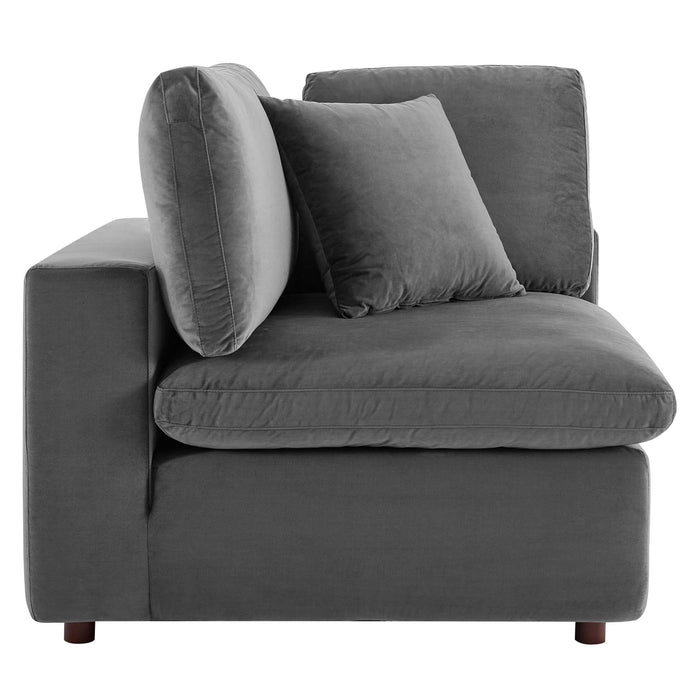 Commix Down Filled Overstuffed Performance Velvet Corner Chair - view 26