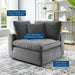 Commix Down Filled Overstuffed Performance Velvet Corner Chair - view 24