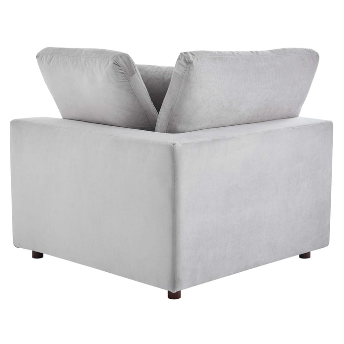 Commix Down Filled Overstuffed Performance Velvet Corner Chair - view 34
