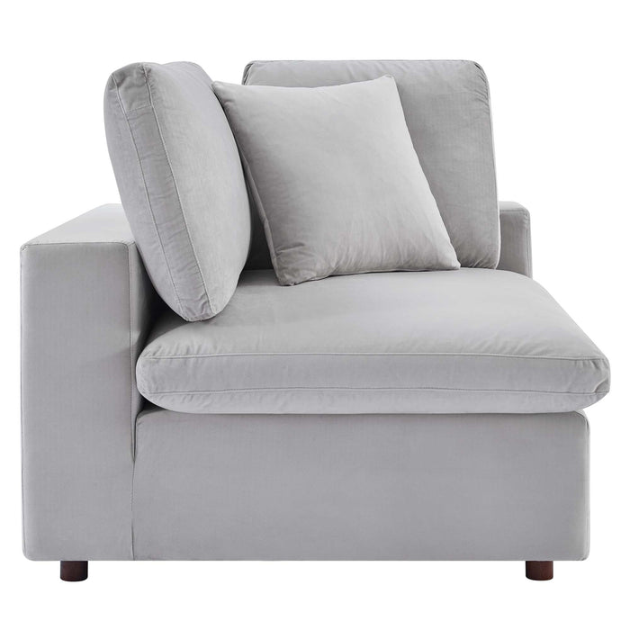 Commix Down Filled Overstuffed Performance Velvet Corner Chair - view 33