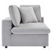 Commix Down Filled Overstuffed Performance Velvet Corner Chair - view 33