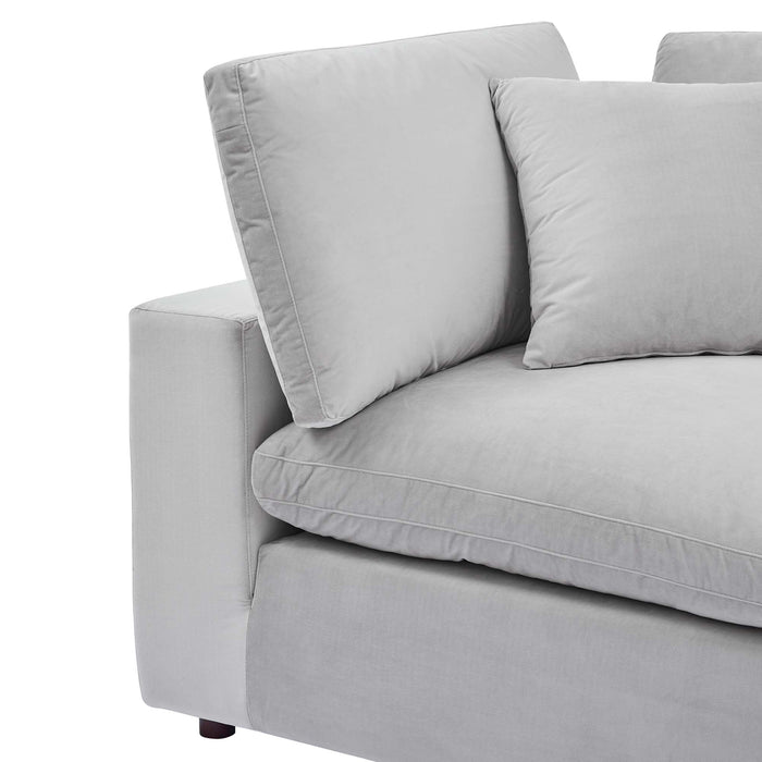 Commix Down Filled Overstuffed Performance Velvet Corner Chair - view 35