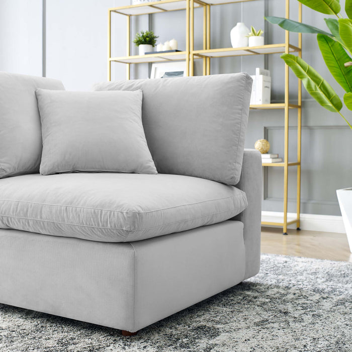Commix Down Filled Overstuffed Performance Velvet Corner Chair - view 32