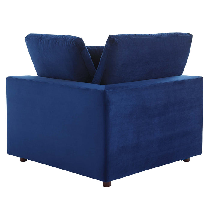 Commix Down Filled Overstuffed Performance Velvet Corner Chair - view 41
