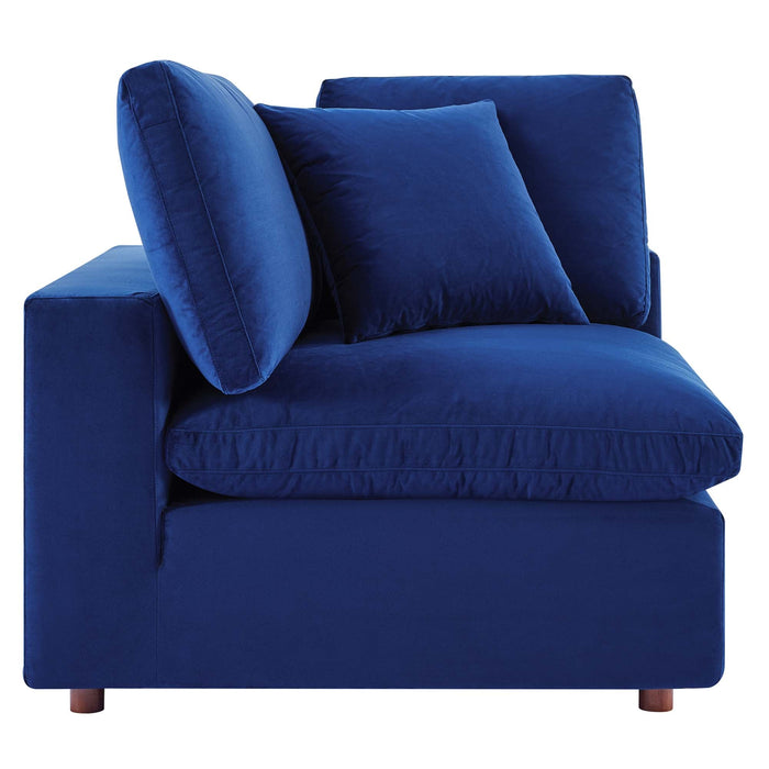 Commix Down Filled Overstuffed Performance Velvet Corner Chair - view 40