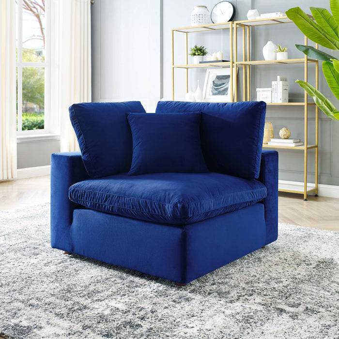Commix Down Filled Overstuffed Performance Velvet Corner Chair - view 36