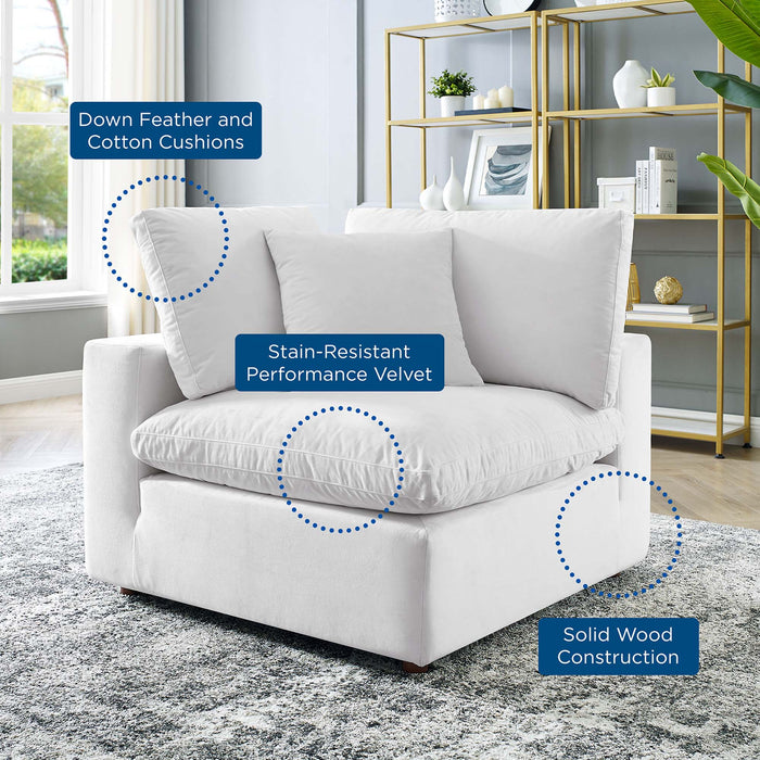 Commix Down Filled Overstuffed Performance Velvet Corner Chair - view 45