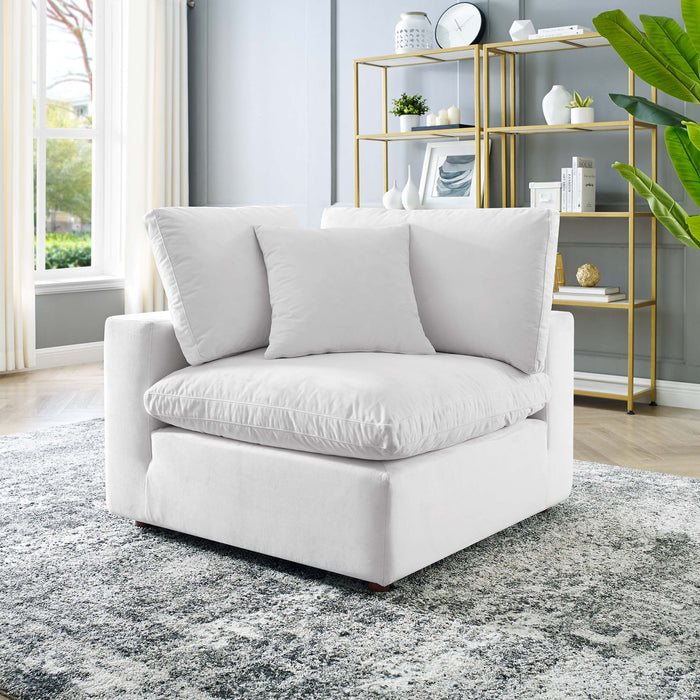 Commix Down Filled Overstuffed Performance Velvet Corner Chair - view 43