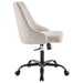 Designate Swivel Upholstered Office Chair Black Beige