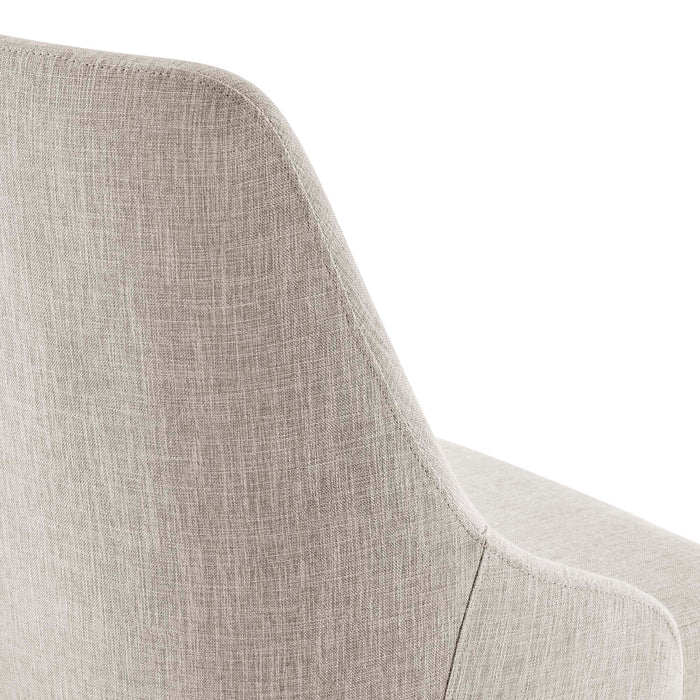 Designate Swivel Upholstered Office Chair Black Beige
