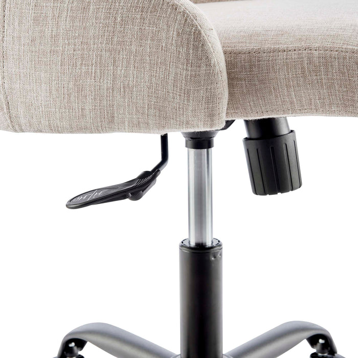 Designate Swivel Upholstered Office Chair Black Beige