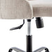 Designate Swivel Upholstered Office Chair Black Beige