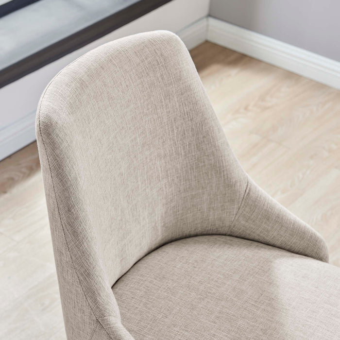 Designate Swivel Upholstered Office Chair Black Beige