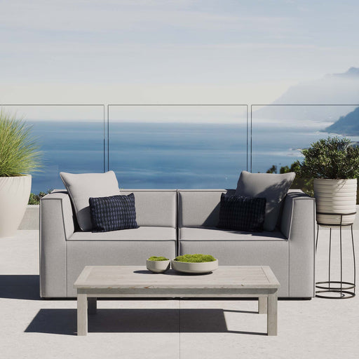 Saybrook Outdoor Patio Upholstered 2-Piece Sectional Sofa Loveseat - Modway \outdoor\sofas & sectionals