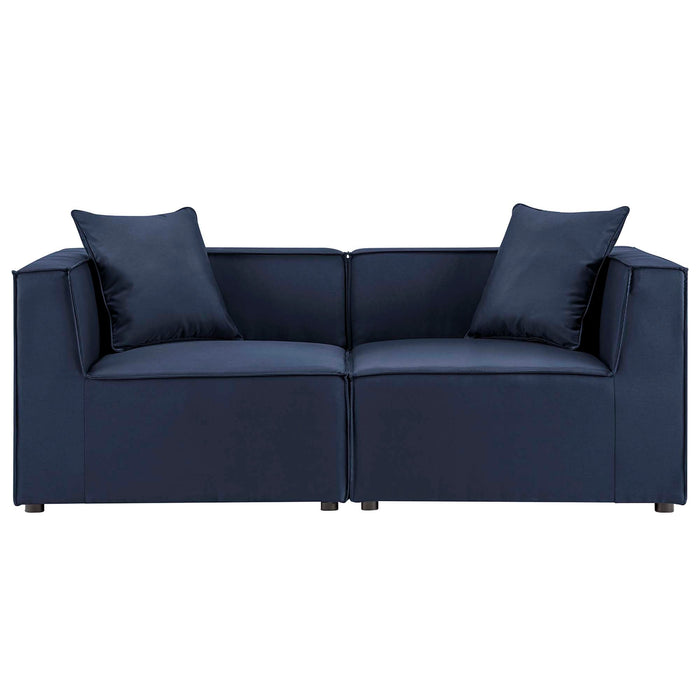 Saybrook Outdoor Patio Upholstered 2-Piece Sectional Sofa Loveseat - view 10