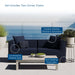 Saybrook Outdoor Patio Upholstered 2-Piece Sectional Sofa Loveseat - view 11