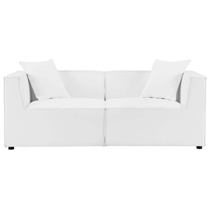 Saybrook Outdoor Patio Upholstered 2-Piece Sectional Sofa Loveseat - view 18