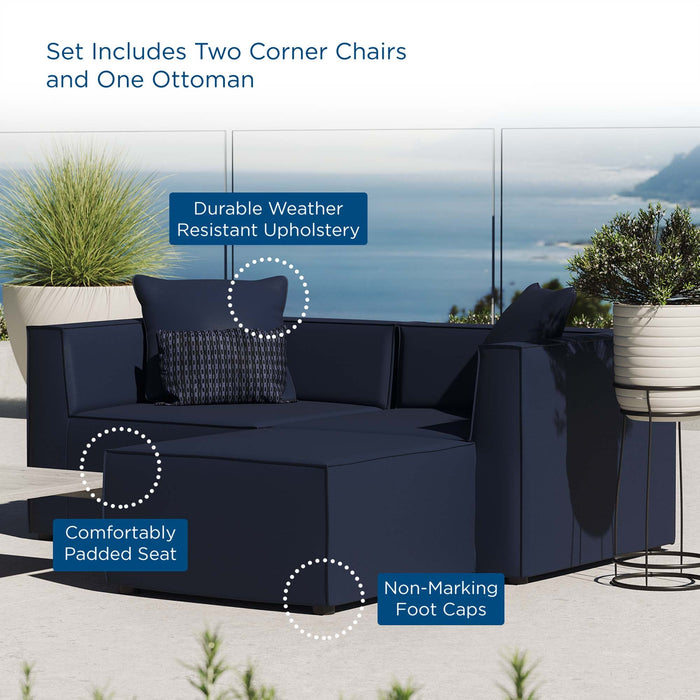 Saybrook Outdoor Patio Upholstered Loveseat and Ottoman Set - view 19