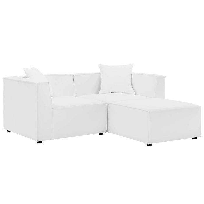 Saybrook Outdoor Patio Upholstered Loveseat and Ottoman Set - view 21