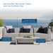 Saybrook Outdoor Patio Upholstered 3-Piece Sectional Sofa - detail close-up