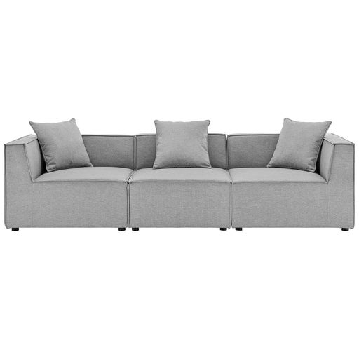 Saybrook Outdoor Patio Upholstered 3-Piece Sectional Sofa - alternate angle view