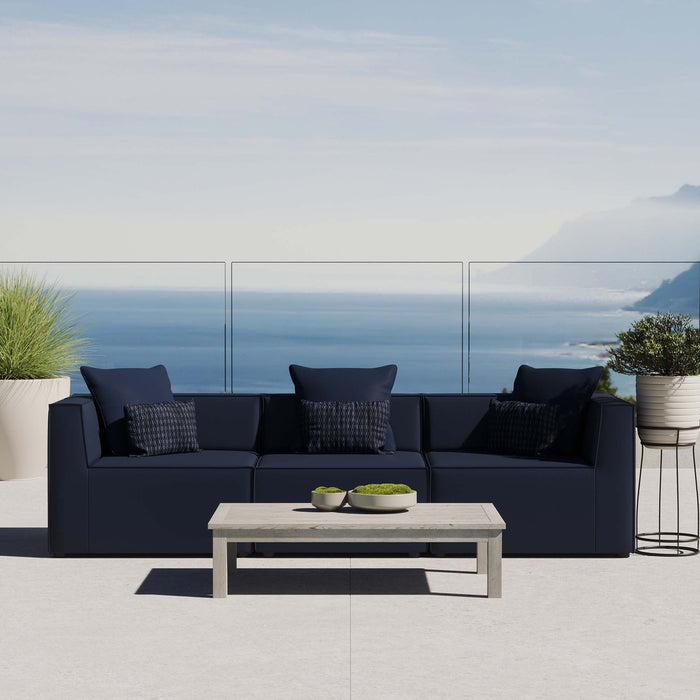Saybrook Outdoor Patio Upholstered 3-Piece Sectional Sofa - view 12