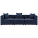 Saybrook Outdoor Patio Upholstered 3-Piece Sectional Sofa - view 13