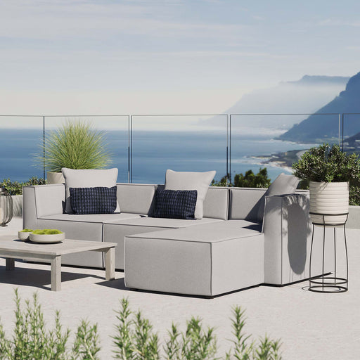 Saybrook Outdoor Patio Upholstered 4-Piece Sectional Sofa - Modway \outdoor\sofas & sectionals