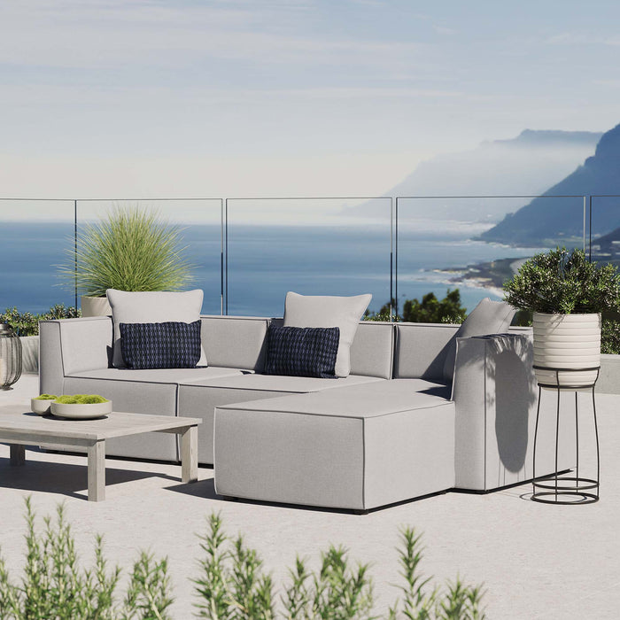 Saybrook Outdoor Patio Upholstered 4-Piece Sectional Sofa - Modway \outdoor\sofas & sectionals